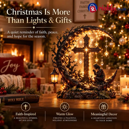 ✝️ Light Of Faith™ Illuminated Cross Prayer Tabletop Decor