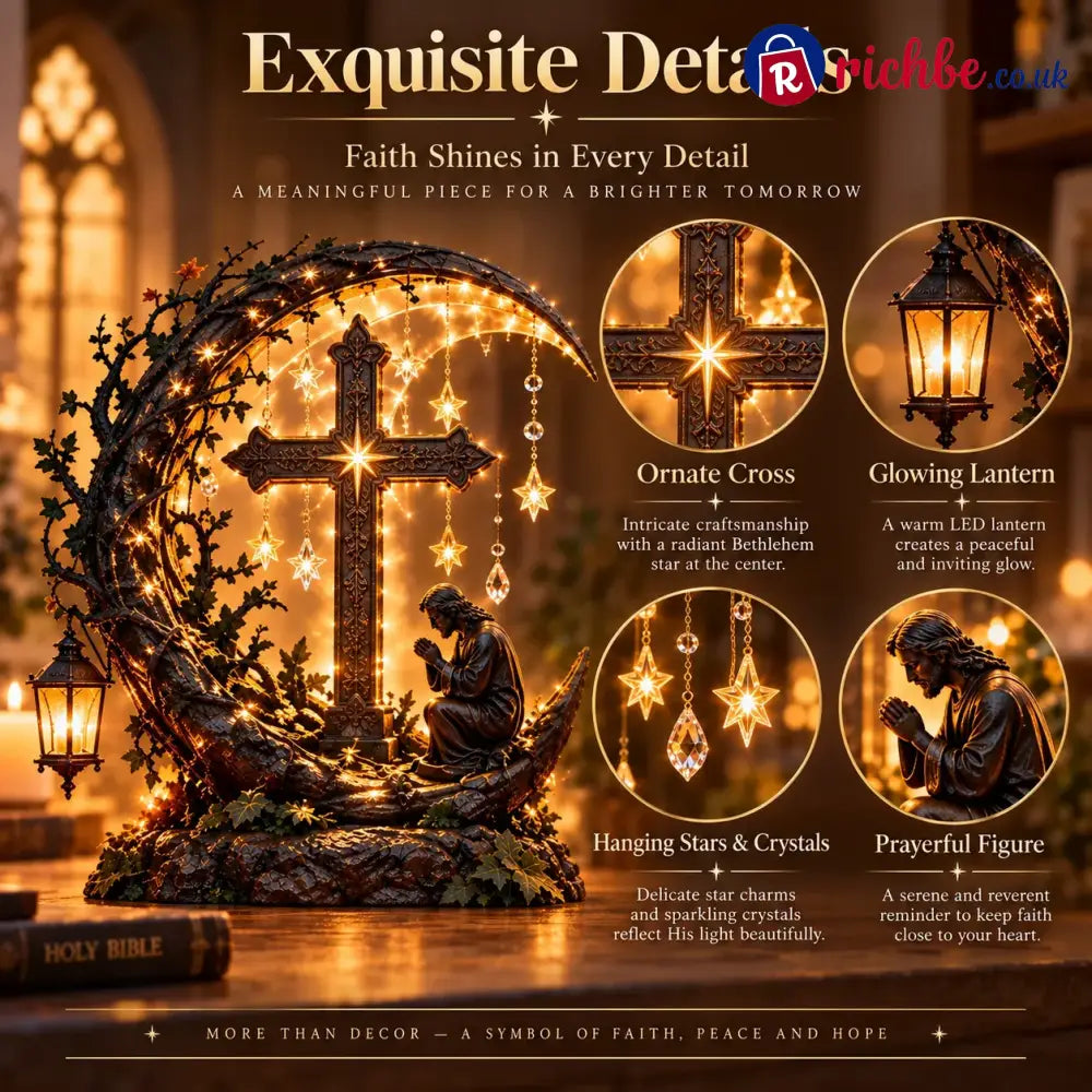 ✝️ Light Of Faith™ Illuminated Cross Prayer Tabletop Decor
