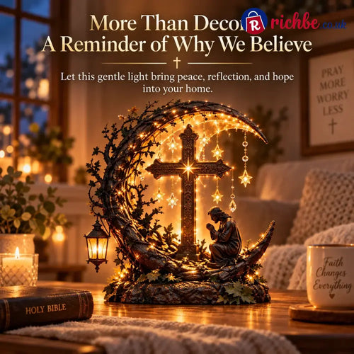✝️ Light Of Faith™ Illuminated Cross Prayer Tabletop Decor
