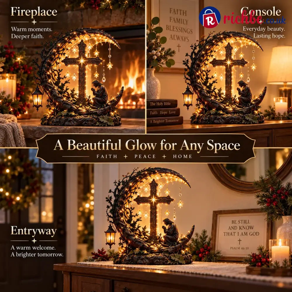 ✝️ Light Of Faith™ Illuminated Cross Prayer Tabletop Decor