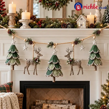 Lighted Woodland Christmas Garland
