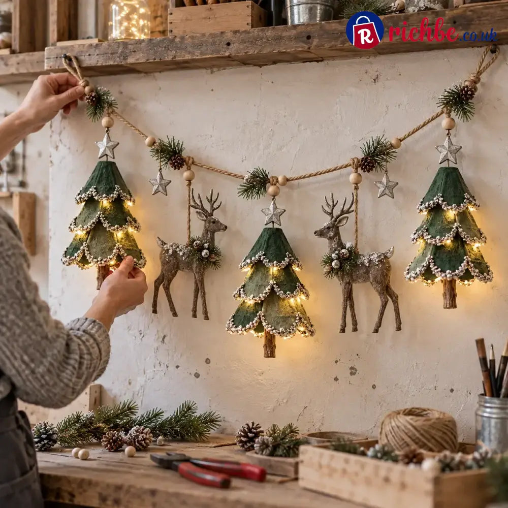 Lighted Woodland Christmas Garland - Buy 1