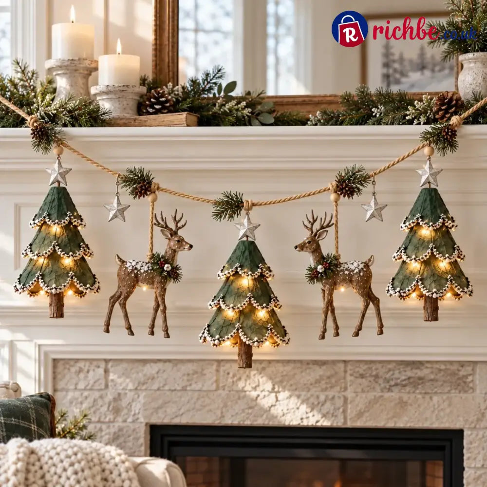 Lighted Woodland Christmas Garland - Buy 1