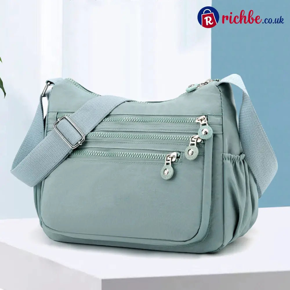 Lightweight Multi-Pocket Nylon Crossbody Bag - Clothing & Accessories