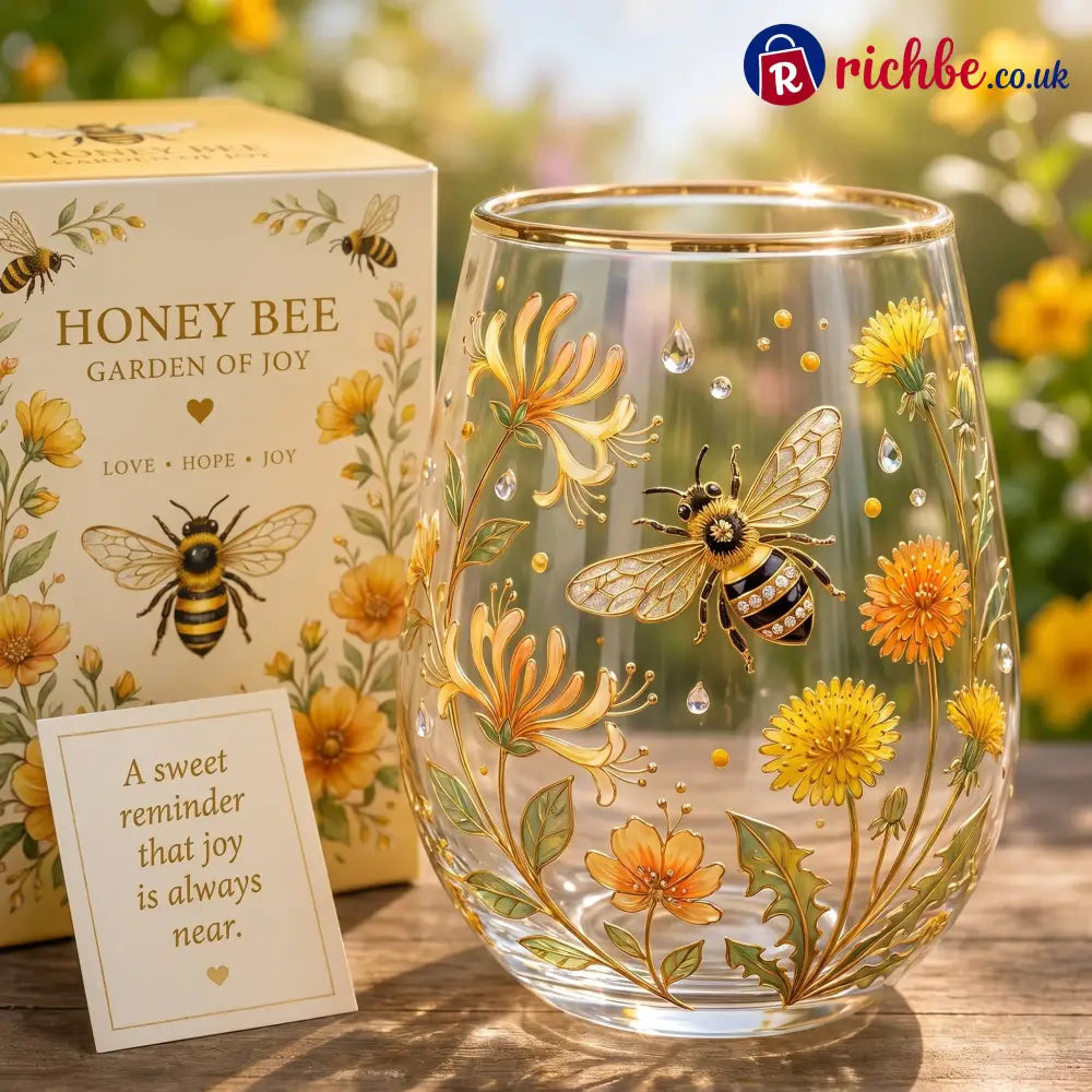 🌸🌿 Limited Edition 2026 Garden Morning Bliss Glass Tea Cup☀️☕ - Bee