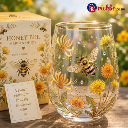 🌸🌿 Limited Edition 2026 Garden Morning Bliss Glass Tea Cup☀️☕ - Bee