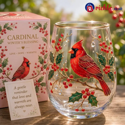 🌸🌿 Limited Edition 2026 Garden Morning Bliss Glass Tea Cup☀️☕ - Cardinal
