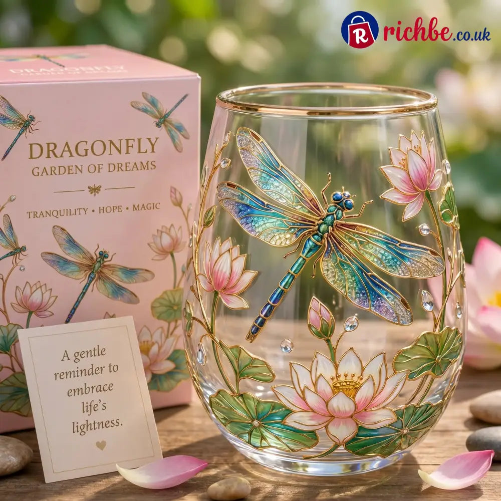 🌸🌿 Limited Edition 2026 Garden Morning Bliss Glass Tea Cup☀️☕ - Dragonfly