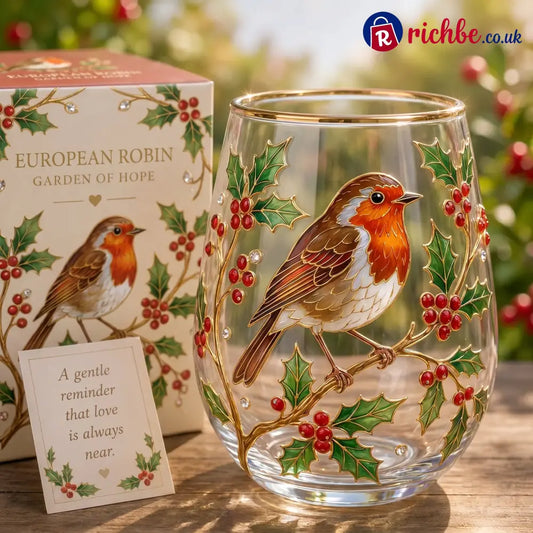 🌸🌿 Limited Edition 2026 Garden Morning Bliss Glass Tea Cup☀️☕ - Robin