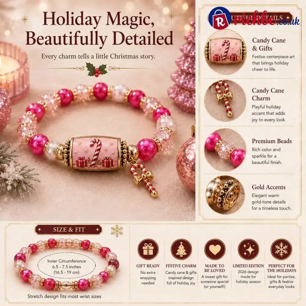 🎄 Limited Edition Christmas Story Beaded Bracelet Set – Holiday Gift Jewelry ✨🎁