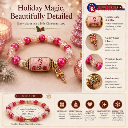 🎄 Limited Edition Christmas Story Beaded Bracelet Set – Holiday Gift Jewelry ✨🎁