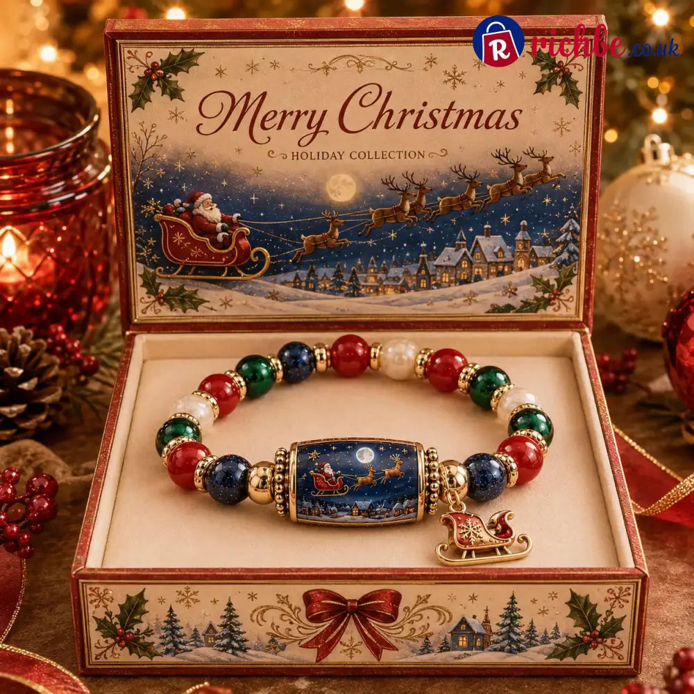 🎄 Limited Edition Christmas Story Beaded Bracelet Set – Holiday Gift Jewelry ✨🎁