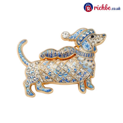 Limited Edition Dachshund Brooch - Winter Limited Edition