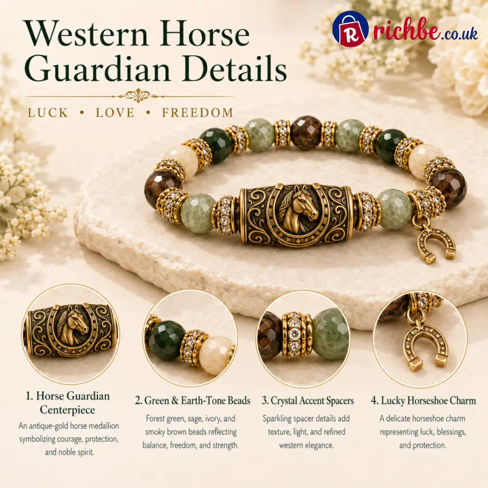 🔥Limited Edition🐎 Western Horse Guardian Crystal Bracelet👍