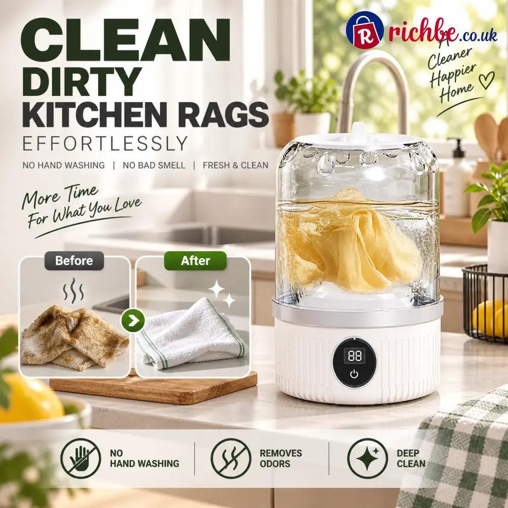 Limited Sale 49% OFF🎁Free your hands🥰Wireless Charging Mini Washing Machine - White - Hot Sale