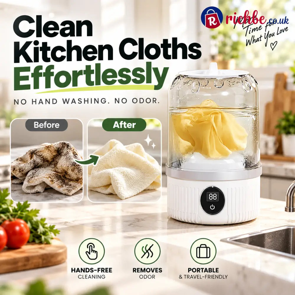 Limited Sale 49% OFF🎁Free your hands🥰Wireless Charging Mini Washing Machine - White - Hot Sale