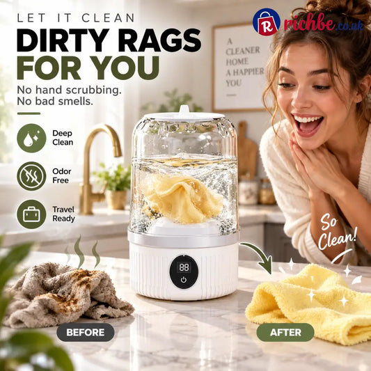 Limited Sale 49% OFF🎁Free your hands🥰Wireless Charging Mini Washing Machine - White - Hot Sale