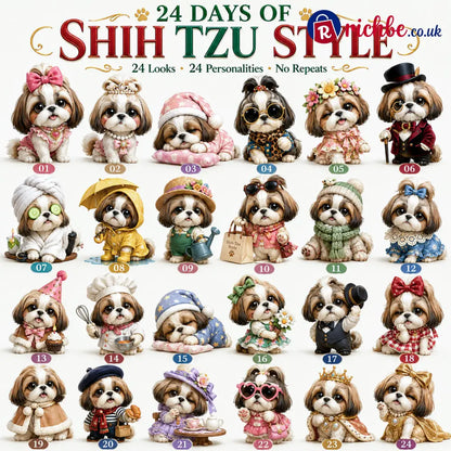 ⏰Limited Stock 49% OFF - 🎀24 Days of Shih Tzu Style Advent Calendar – 24 Unique Shih Tzu Collectibles ✨🐾