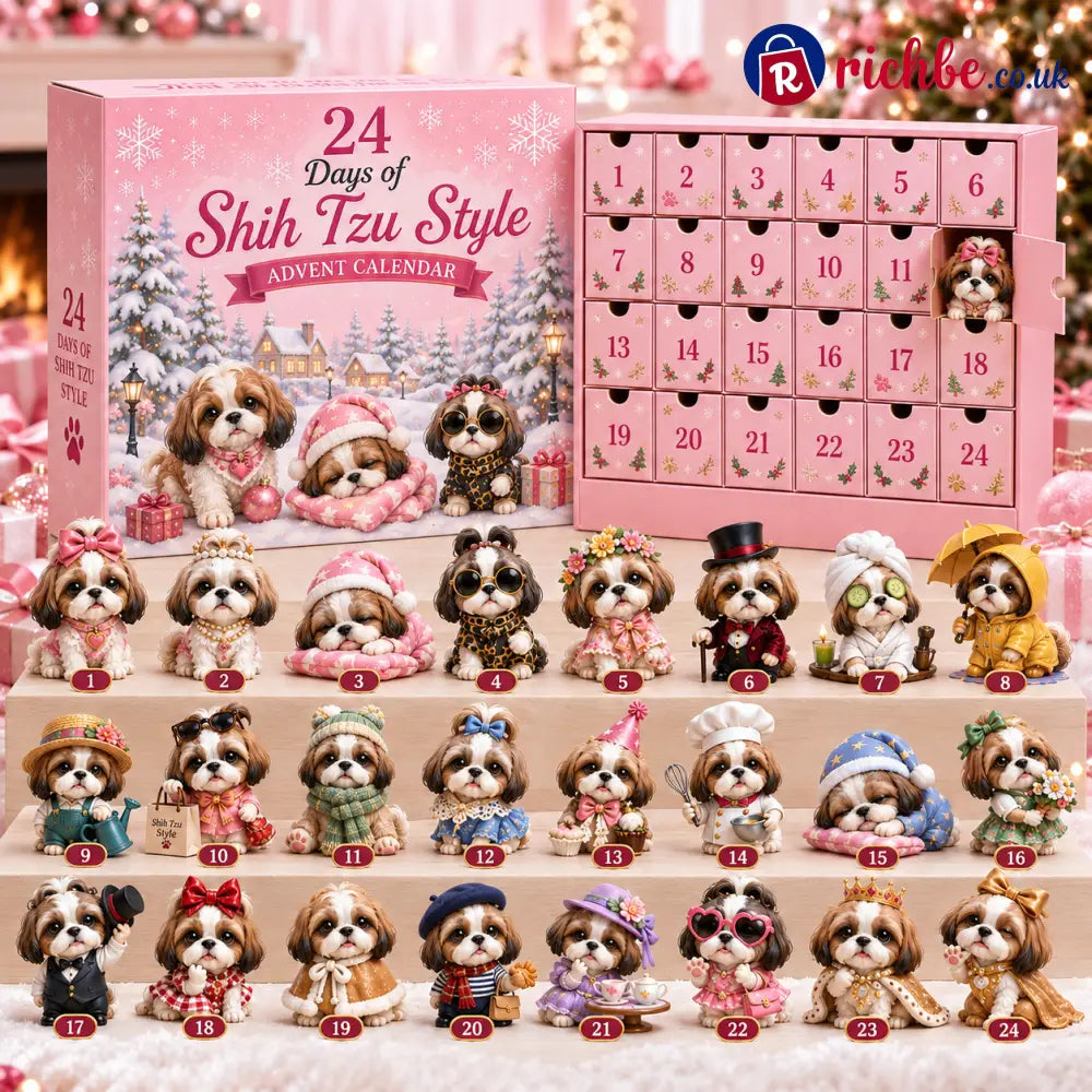 ⏰Limited Stock 49% OFF - 🎀24 Days of Shih Tzu Style Advent Calendar – 24 Unique Shih Tzu Collectibles ✨🐾