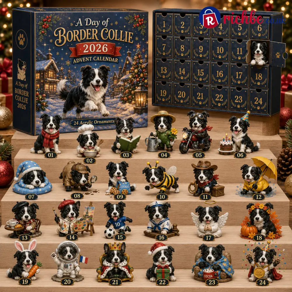 ⏰Limited Stock 49% OFF🔥🎄CHRISTMAS KICKOFF 40% OFF – A Day of Border Collie Advent Calendar 2026| Blind Box Christmas