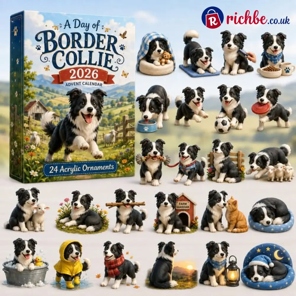 ⏰Limited Stock 49% OFF🔥🎄CHRISTMAS KICKOFF 40% OFF – A Day of Border Collie Advent Calendar 2026| Blind Box Christmas