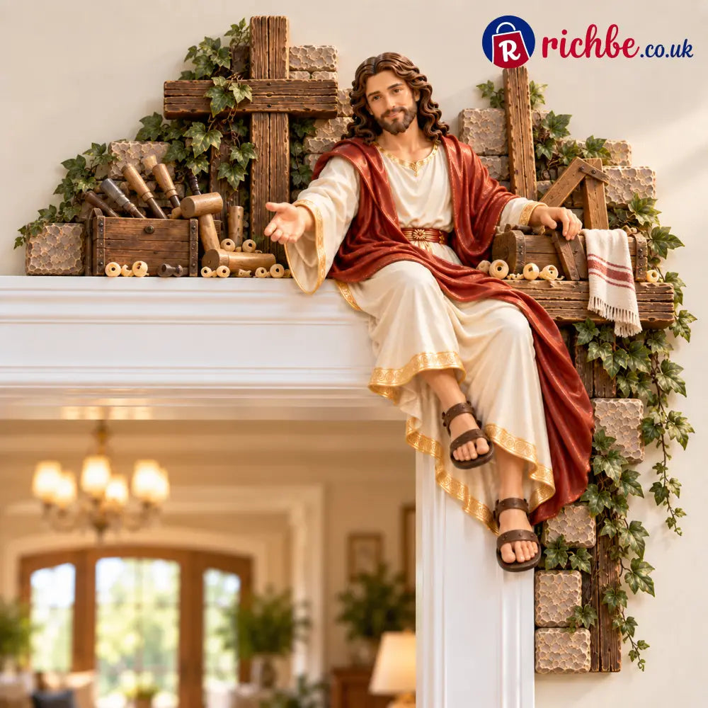 ⏰Limited Stock - ✝️✨ Jesus at the Doorway – Faith-Inspired Corner Decor Collection - 🔨 The Carpenter / Left