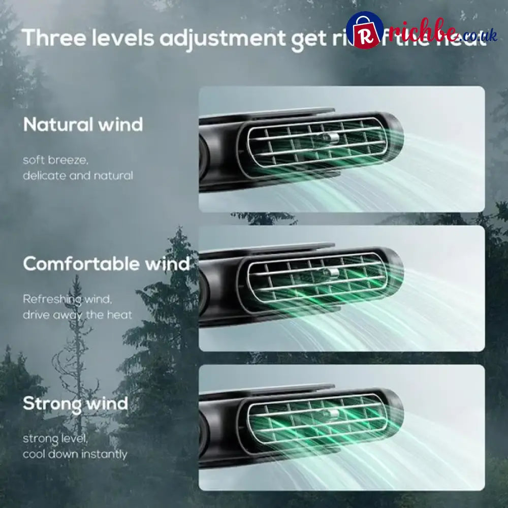 🔥 LIMITED-TIME 30% OFF! 💨 Dual Turbo Car Seat Fan – Instant Cooling 3 Speeds Magic Tape Mount 🚗 - Car Accessories