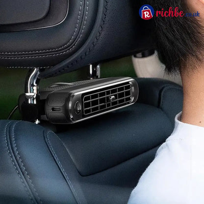 🔥 LIMITED-TIME 30% OFF! 💨 Dual Turbo Car Seat Fan – Instant Cooling 3 Speeds Magic Tape Mount 🚗 - Car Accessories