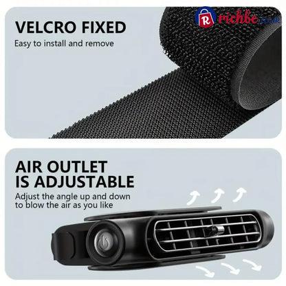 🔥 LIMITED-TIME 30% OFF! 💨 Dual Turbo Car Seat Fan – Instant Cooling 3 Speeds Magic Tape Mount 🚗 - Car Accessories
