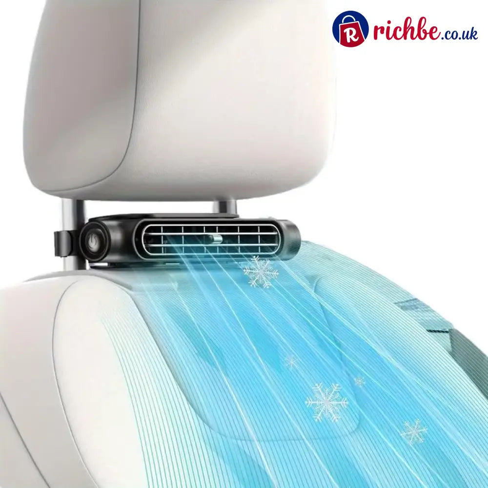 🔥 LIMITED-TIME 30% OFF! 💨 Dual Turbo Car Seat Fan – Instant Cooling 3 Speeds Magic Tape Mount 🚗 - Car Accessories