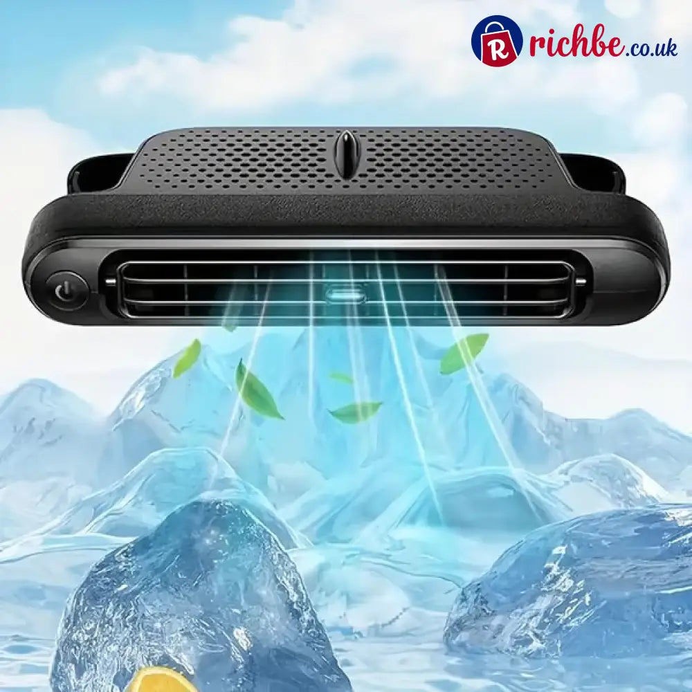 🔥 LIMITED-TIME 30% OFF! 💨 Dual Turbo Car Seat Fan – Instant Cooling 3 Speeds Magic Tape Mount 🚗 - Black / Buy 1 set