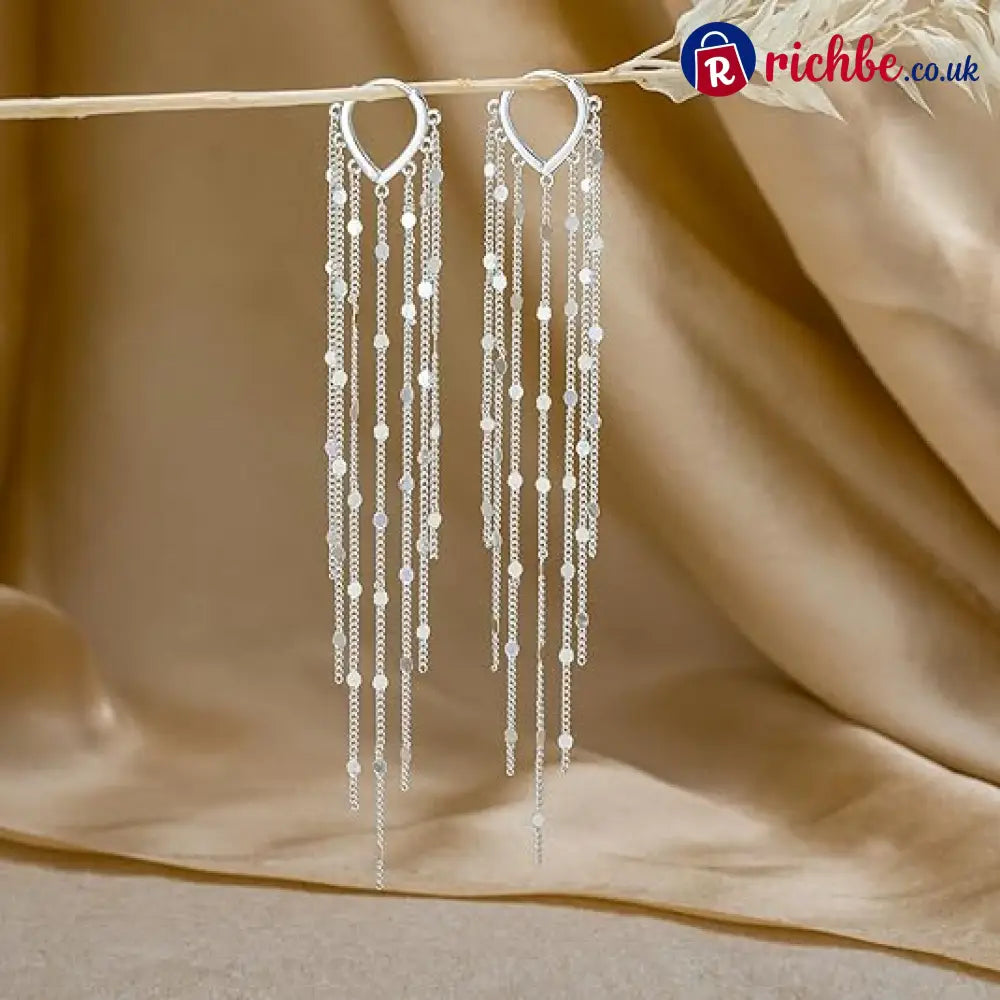 🔥Limited Time 40% Off✨14K Gold Plated Long Tassel Earrings for Women
