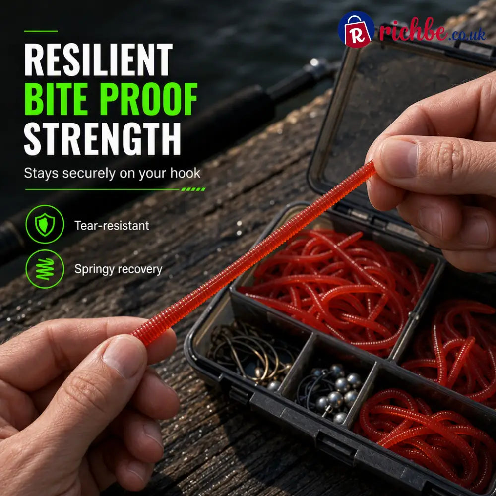🎣 LIMITED-TIME 40% OFF! ✨ Simulation Earthworm Soft Fishing Lures – Scented Lifelike Durable 🌊 - Houseware & Kitchen