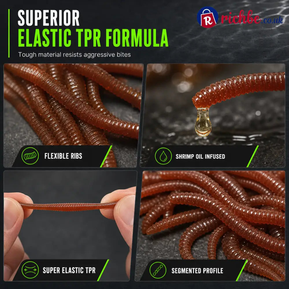 🎣 LIMITED-TIME 40% OFF! ✨ Simulation Earthworm Soft Fishing Lures – Scented Lifelike Durable 🌊 - Houseware & Kitchen