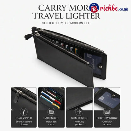 👝 LIMITED-TIME 40% OFF! 💥 Slim Long Wallet for Men – Thin Profile RFID Optional Premium Leather ✨ - Houseware & Kitchen