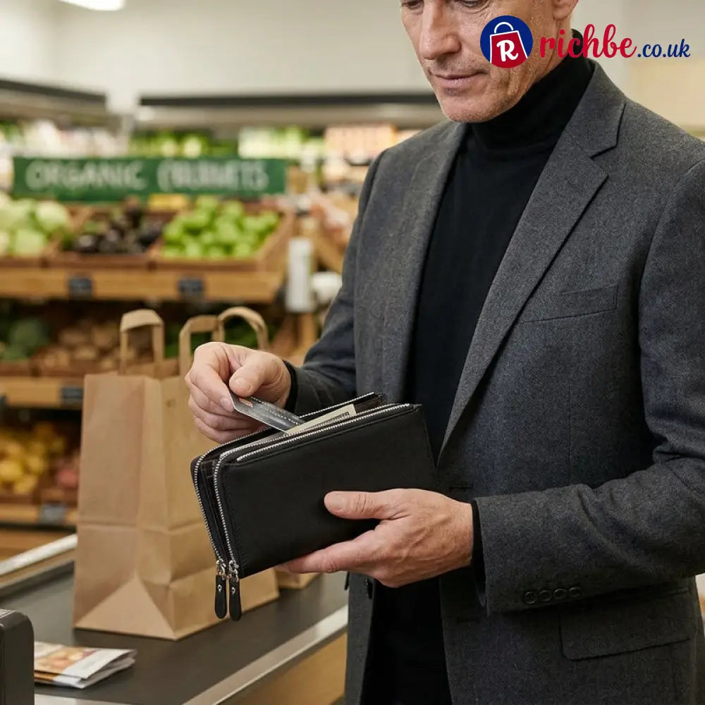 👝 LIMITED-TIME 40% OFF! 💥 Slim Long Wallet for Men – Thin Profile RFID Optional Premium Leather ✨ - Houseware & Kitchen