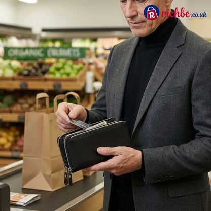 👝 LIMITED-TIME 40% OFF! 💥 Slim Long Wallet for Men – Thin Profile RFID Optional Premium Leather ✨ - Houseware & Kitchen