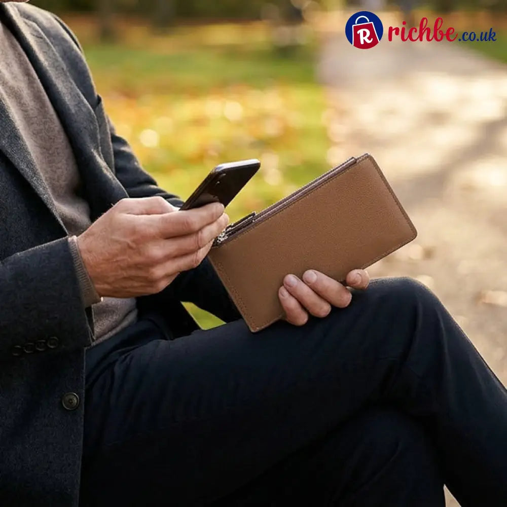 👝 LIMITED-TIME 40% OFF! 💥 Slim Long Wallet for Men – Thin Profile RFID Optional Premium Leather ✨ - Houseware & Kitchen