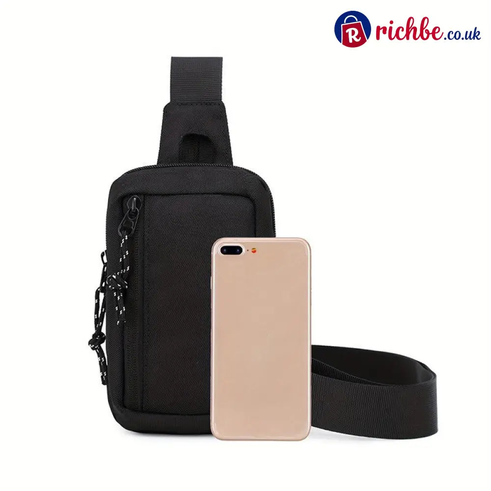 🎒 LIMITED-TIME 40% OFF! 💥 Urban Commuter Sling Bag for Men – Minimalist Water-Resistant Lightweight ✨ - Black