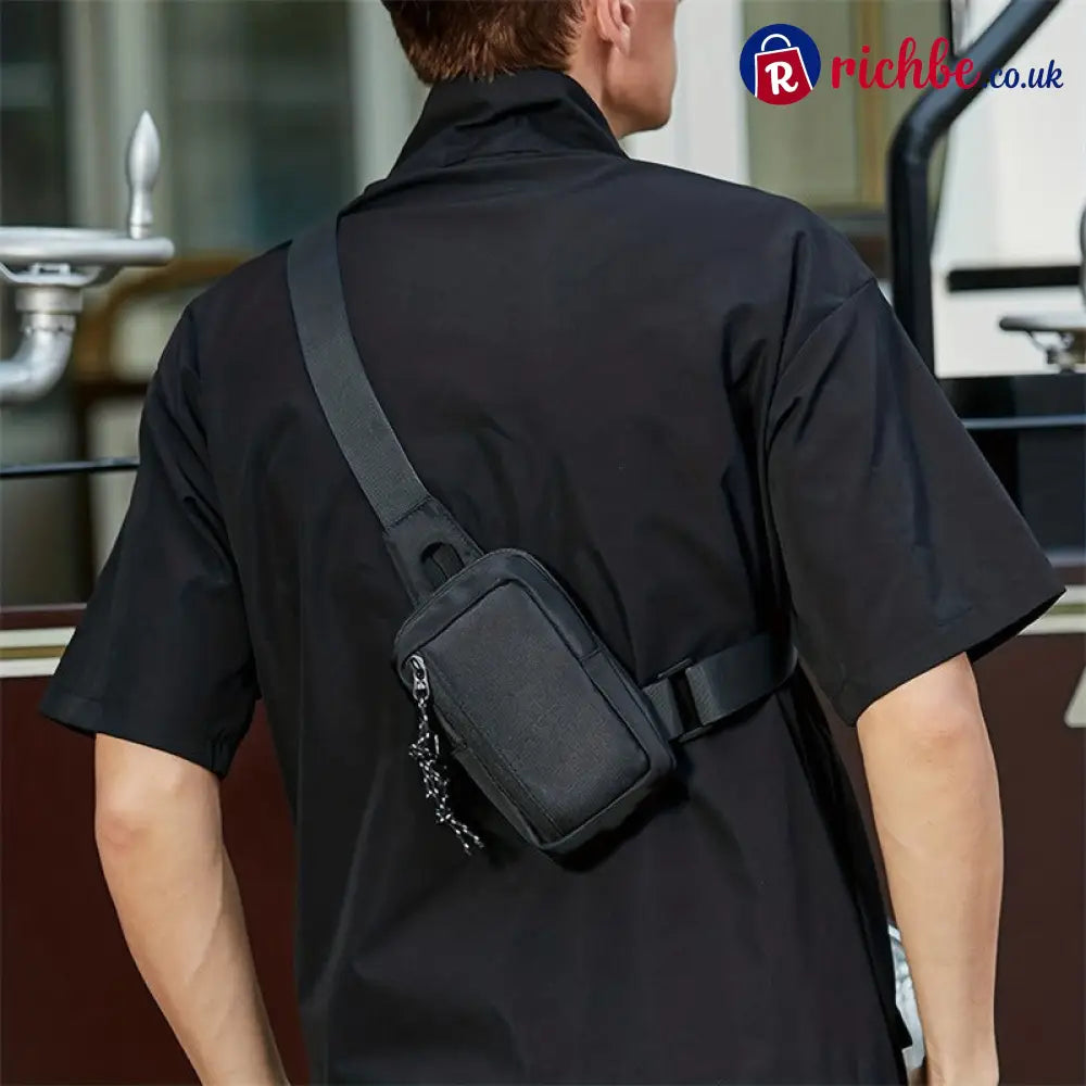 🎒 LIMITED-TIME 40% OFF! 💥 Urban Commuter Sling Bag for Men – Minimalist Water-Resistant Lightweight ✨ - Black