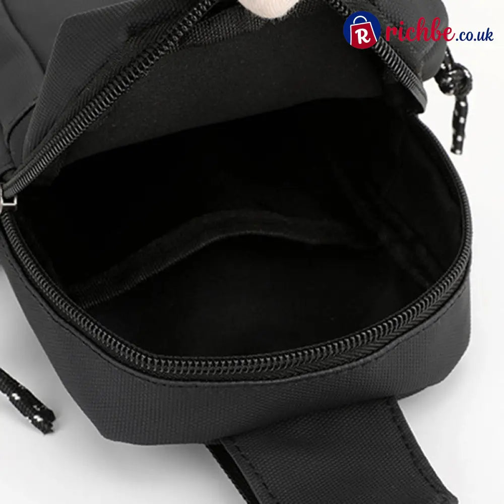 🎒 LIMITED-TIME 40% OFF! 💥 Urban Commuter Sling Bag for Men – Minimalist Water-Resistant Lightweight ✨ - Black