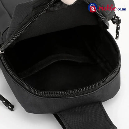 🎒 LIMITED-TIME 40% OFF! 💥 Urban Commuter Sling Bag for Men – Minimalist Water-Resistant Lightweight ✨ - Black