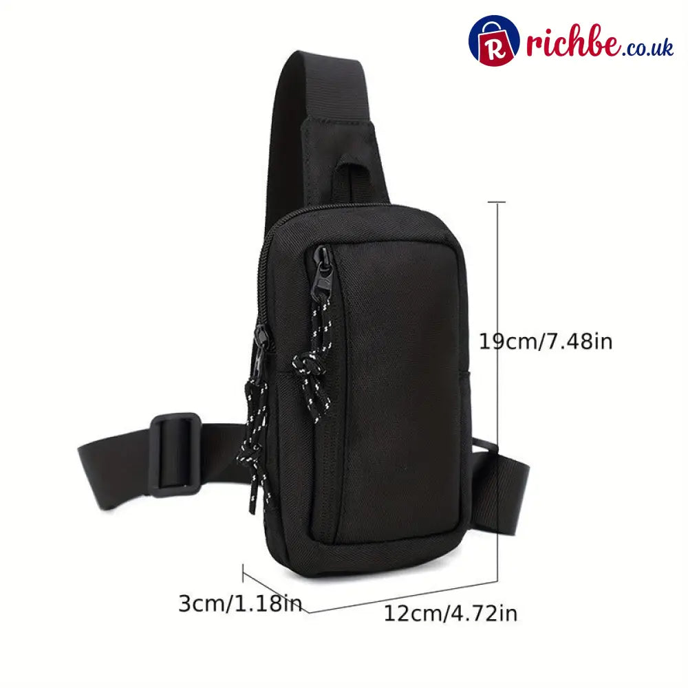 🎒 LIMITED-TIME 40% OFF! 💥 Urban Commuter Sling Bag for Men – Minimalist Water-Resistant Lightweight ✨ - Black