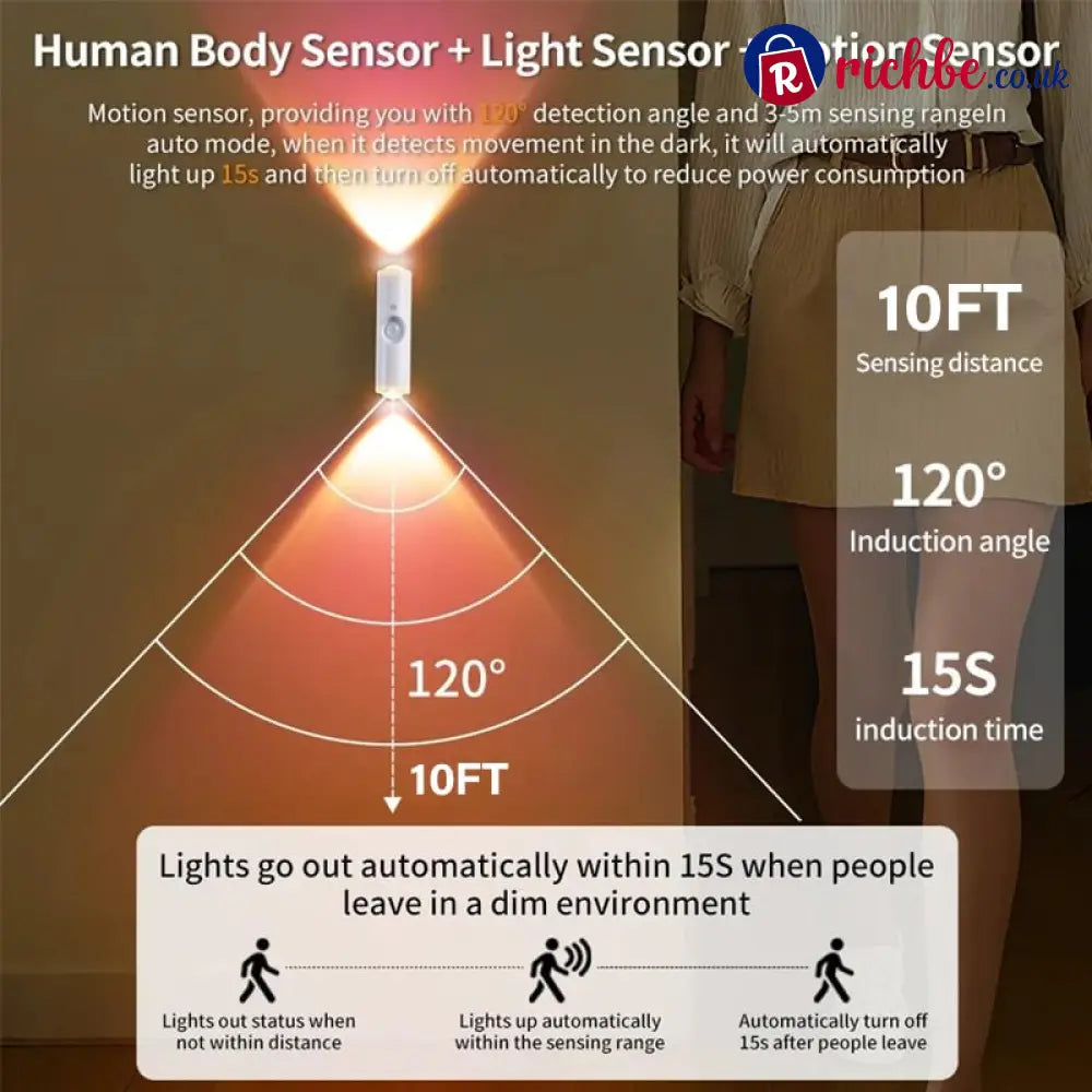 💡 LIMITED-TIME 48% OFF! 🧲 Rechargeable Magnetic Motion Sensor Night Light – RGB Smart Easy Install ✨ - Houseware &