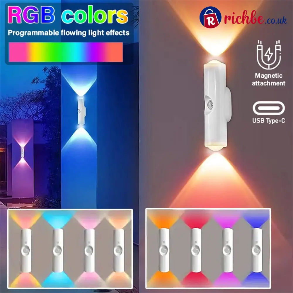 💡 LIMITED-TIME 48% OFF! 🧲 Rechargeable Magnetic Motion Sensor Night Light – RGB Smart Easy Install ✨ - Houseware &
