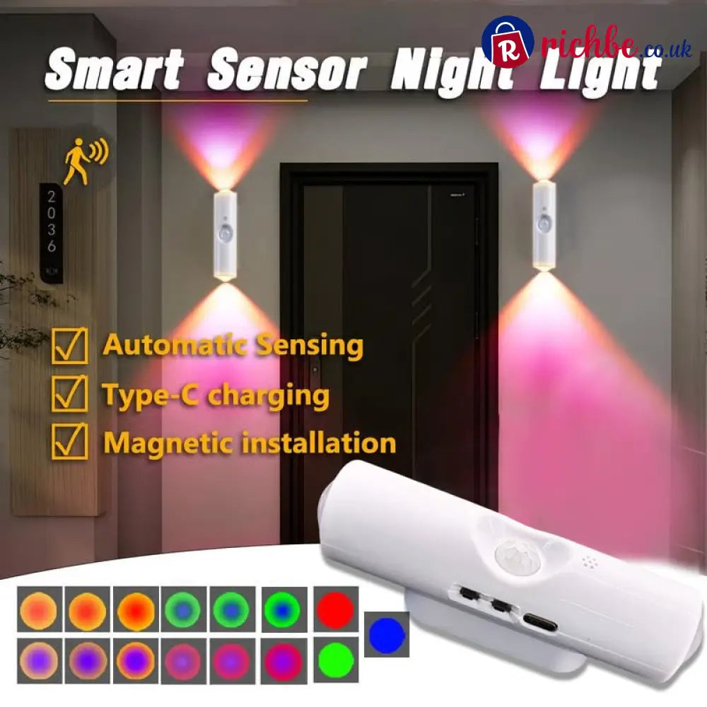 💡 LIMITED-TIME 48% OFF! 🧲 Rechargeable Magnetic Motion Sensor Night Light – RGB Smart Easy Install ✨ - Houseware &