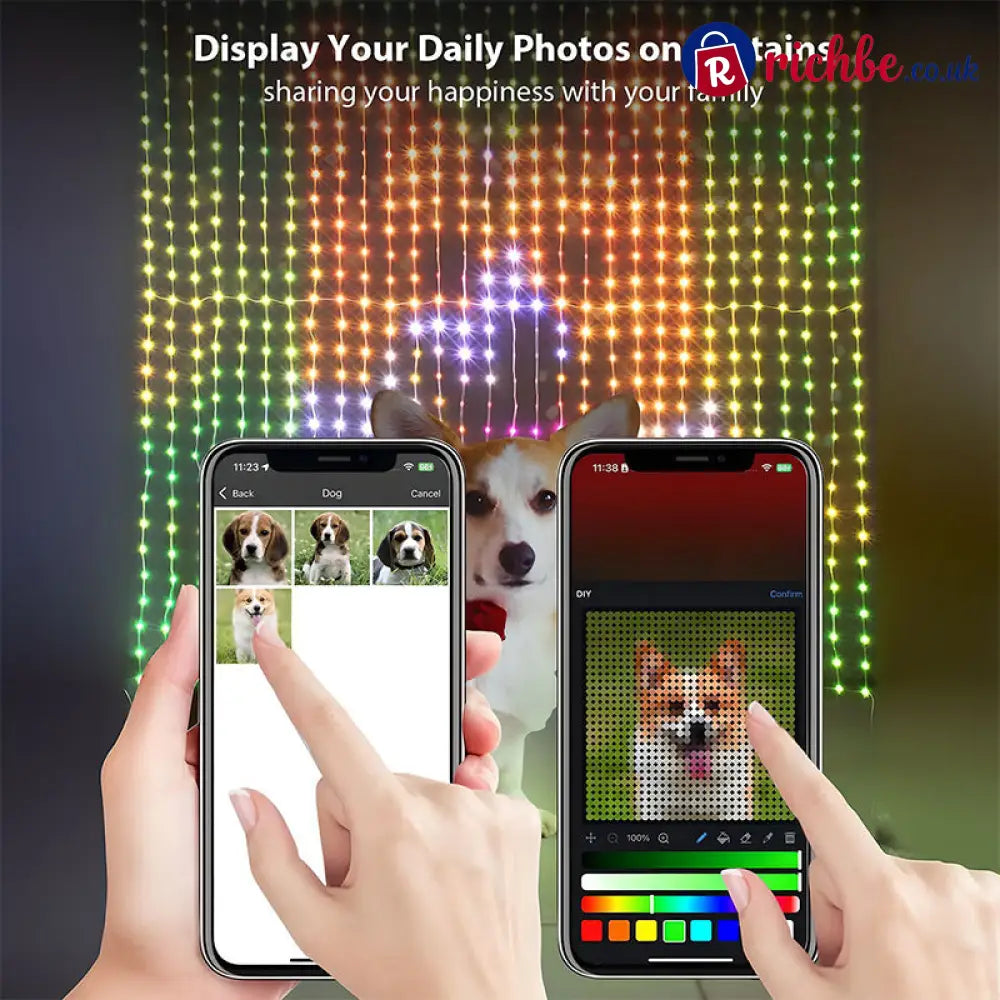 ✨ LIMITED-TIME 48% OFF! 🎶 Waterproof LED Curtain String Lights – Music Sync App Control Customizable 🎪 - Houseware &
