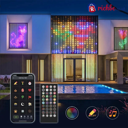 ✨ LIMITED-TIME 48% OFF! 🎶 Waterproof LED Curtain String Lights – Music Sync App Control Customizable 🎪 - Houseware &