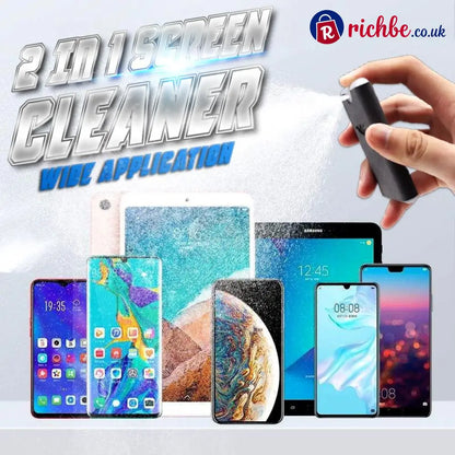 📱 LIMITED-TIME 49% OFF! ✨ 2-in-1 Screen Cleaner & Microfiber Cloth – Portable Residue-Free Gentle 🧽 - Buy 3 Get 5 Free