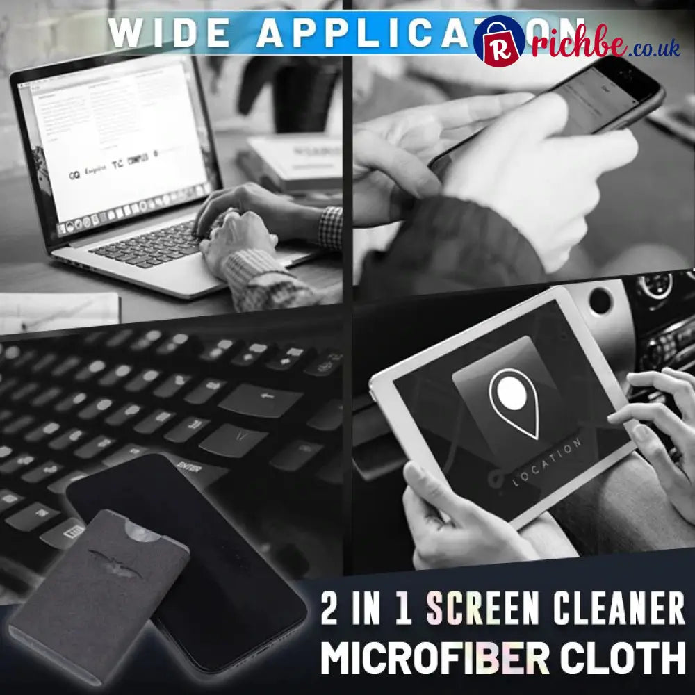 📱 LIMITED-TIME 49% OFF! ✨ 2-in-1 Screen Cleaner & Microfiber Cloth – Portable Residue-Free Gentle 🧽 - Electronics &